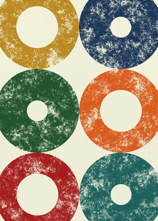 Colorful Circles Row | Canvas