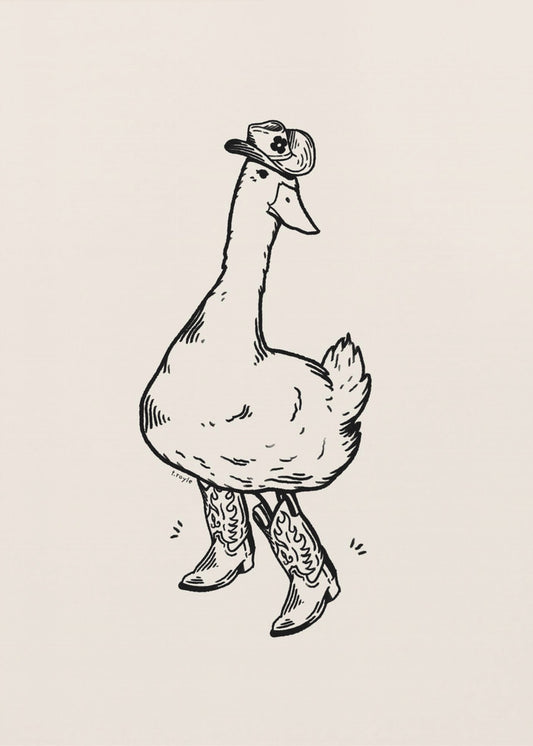 Ente in Westernstiefeln | Poster