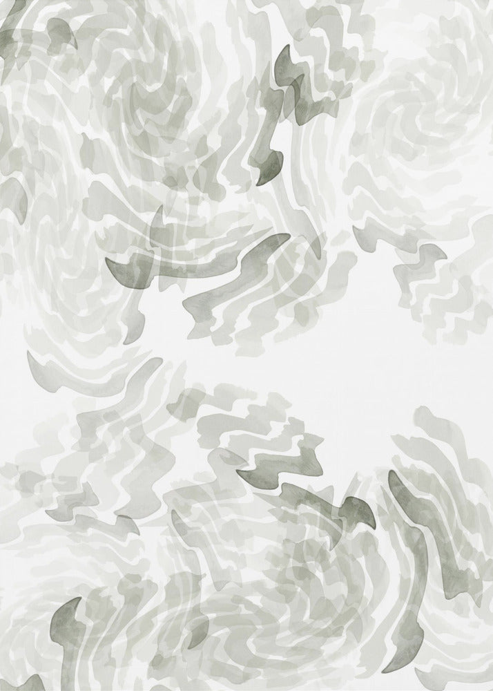 Grey Watercolour Twirl 1 | Poster