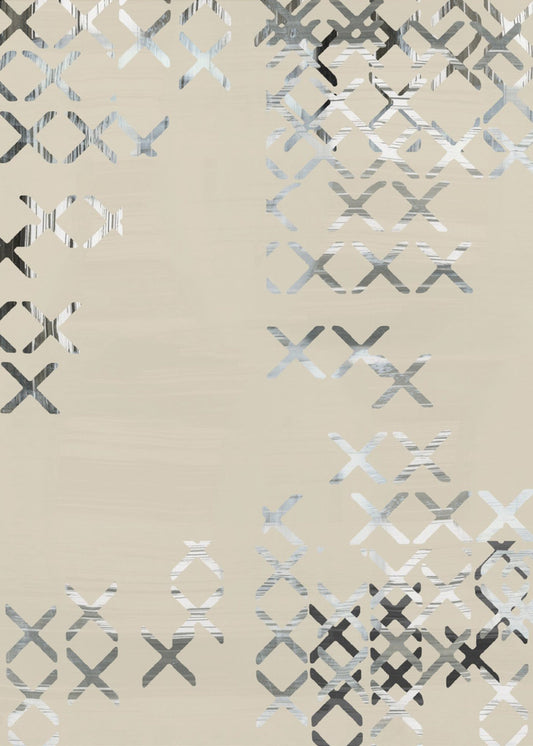 Minimal X Schwarz-Weiß-Komposition 1 | Leinwand