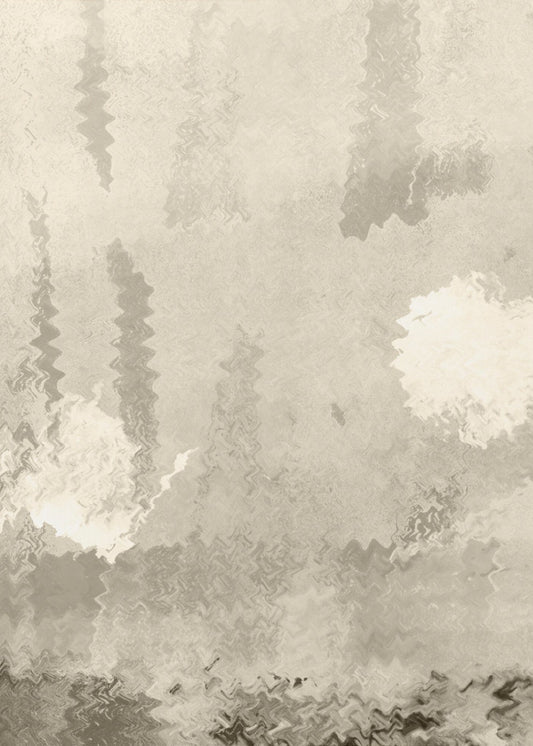 Two Moons. Reflections. Abstract Lanscape In Neutral Colors No.1 | Poster