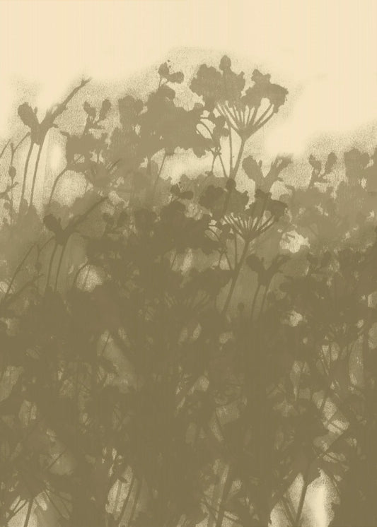 Neblige Wiese. Abstrakte botanische Kunst Nr. 2 | Poster