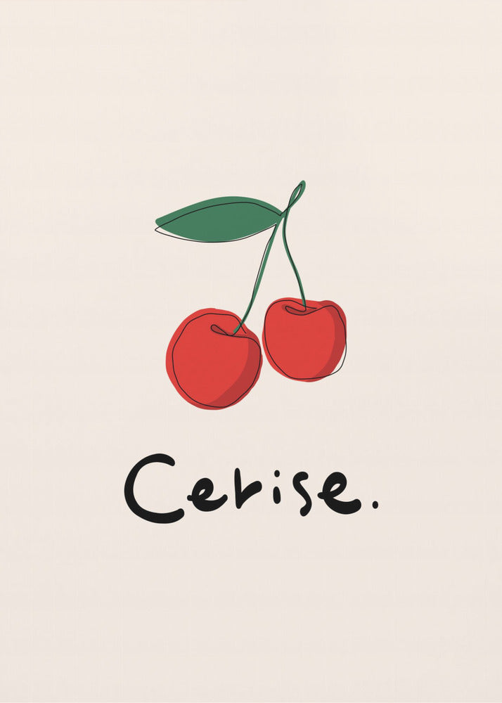 Moderne französische Obstkollektion "Kirsche / Cerise" | Leinwand