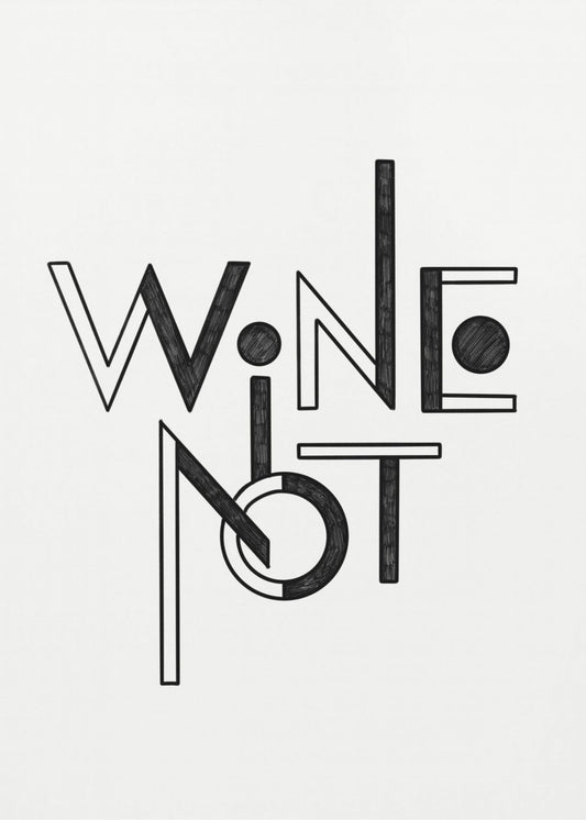 Wein Nicht handgezeichneter Text &amp; Zitat | Leinwand