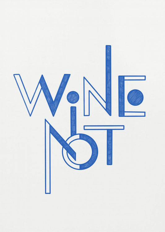 Wein Nicht handgezeichneter Text &amp; Zitat | Leinwand