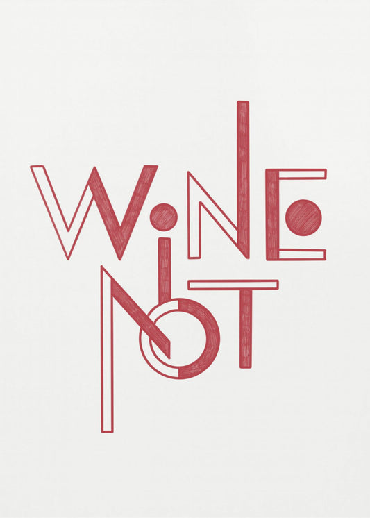 Wein Nicht handgezeichneter Text &amp; Zitat | Leinwand