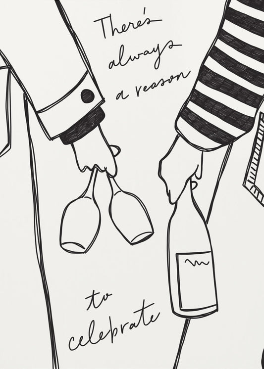 Frau hält Weinflasche und Weinglas (Schwarz-Weiß) – Wein Vin Femme Noir et Blanc | Leinwand