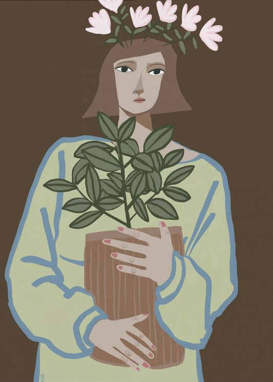 Plant mum brown | Canvas