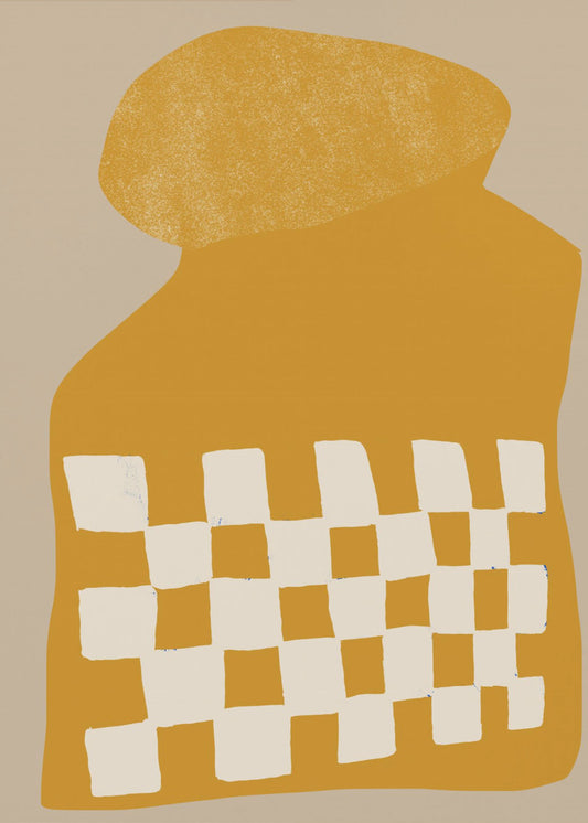 Goldene karierte Form | Leinwand
