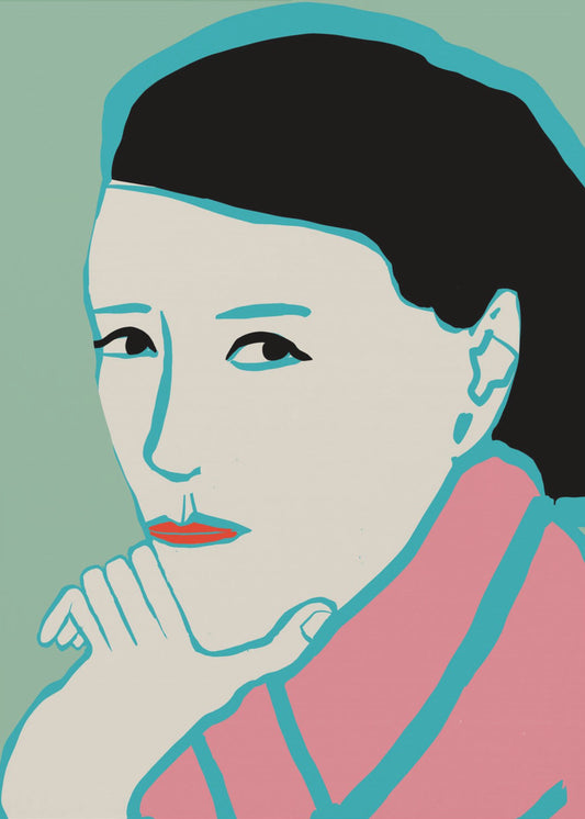 Frau schaut | Poster