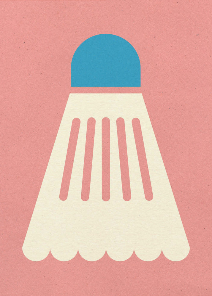 Badminton Weiß Blau | Poster