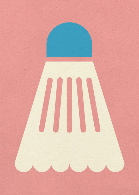 Badminton Weiß Blau | Poster