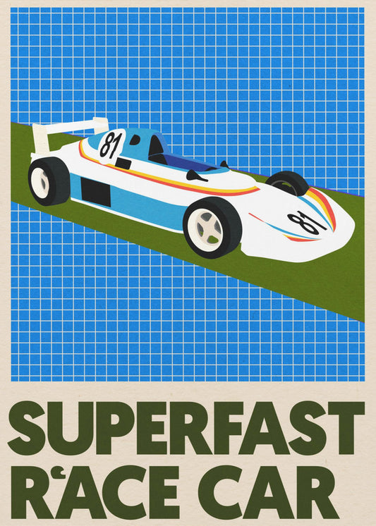 Superschnelles Rennauto | Leinwand