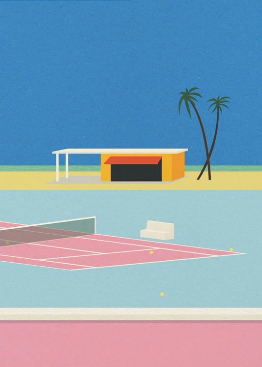 Tennis am Strand | Leinwand