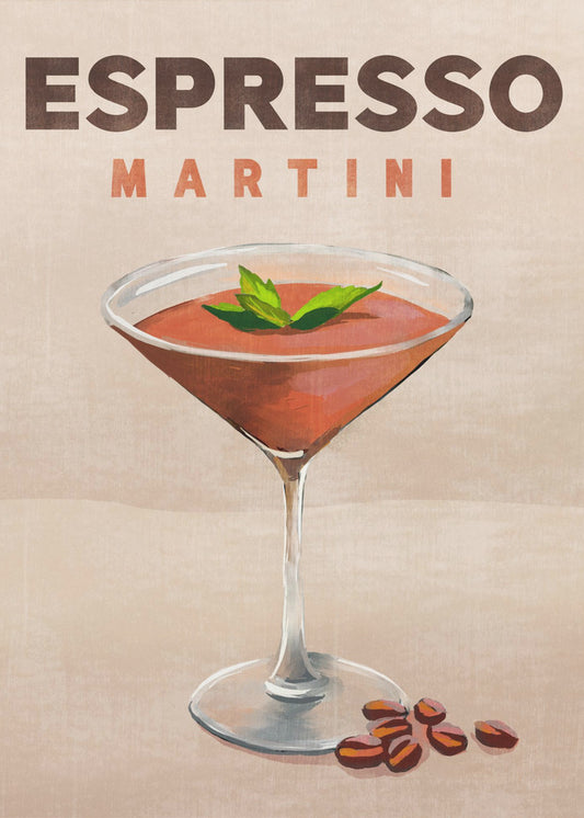 Espresso Martini Cocktail Bar Decor | Poster