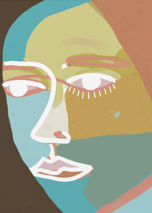 Abstract line face | Poster