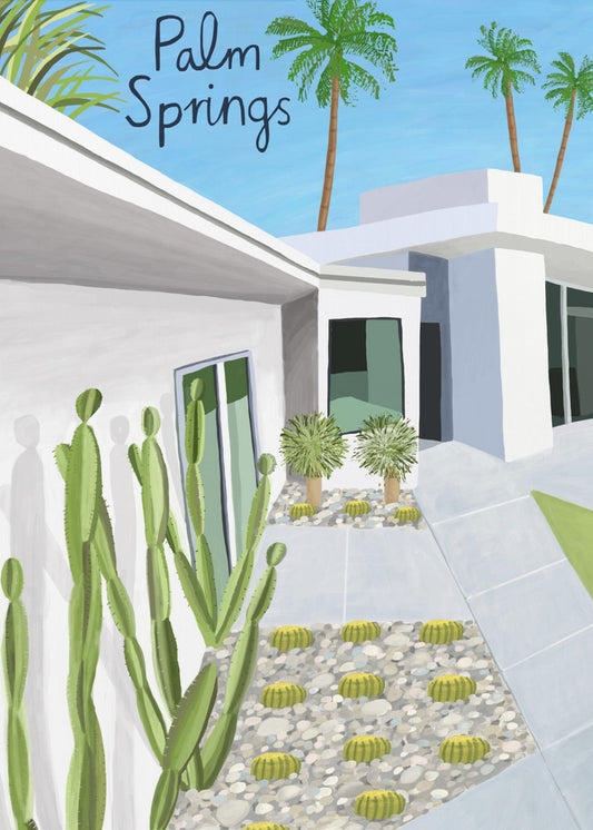 Moderne Architektur in Palm Springs von der Künstlerin Carla Daly | Poster