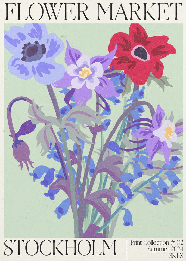 Stockholmer Blumenmarkt | Leinwand