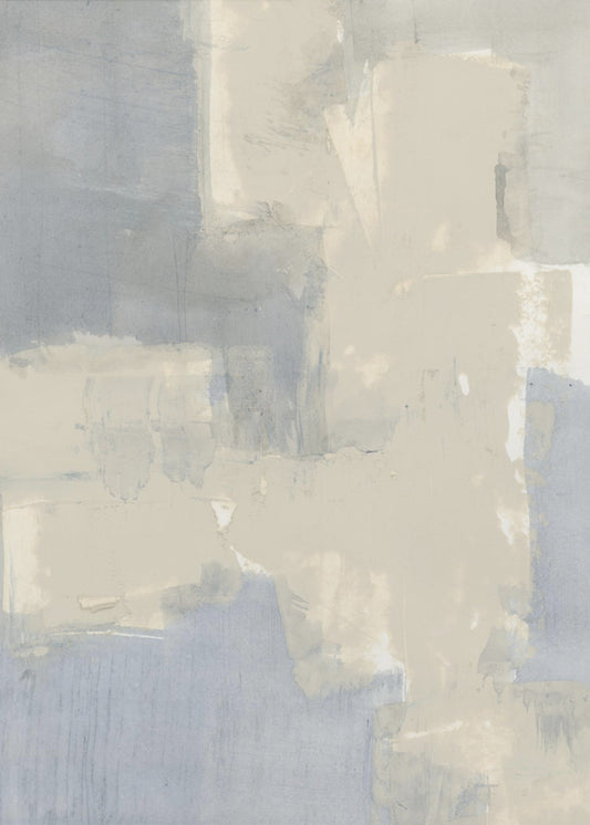 Abstract Neutral Grey and Beige Shapes 1 | Poster