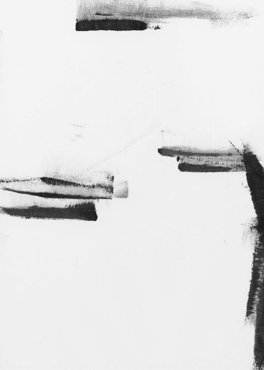 Minimalistisches Schwarz-Weiß-Abstrakt 1 | Poster