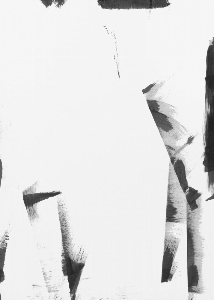 Minimalistisches Schwarz-Weiß-Abstrakt 3 | Poster