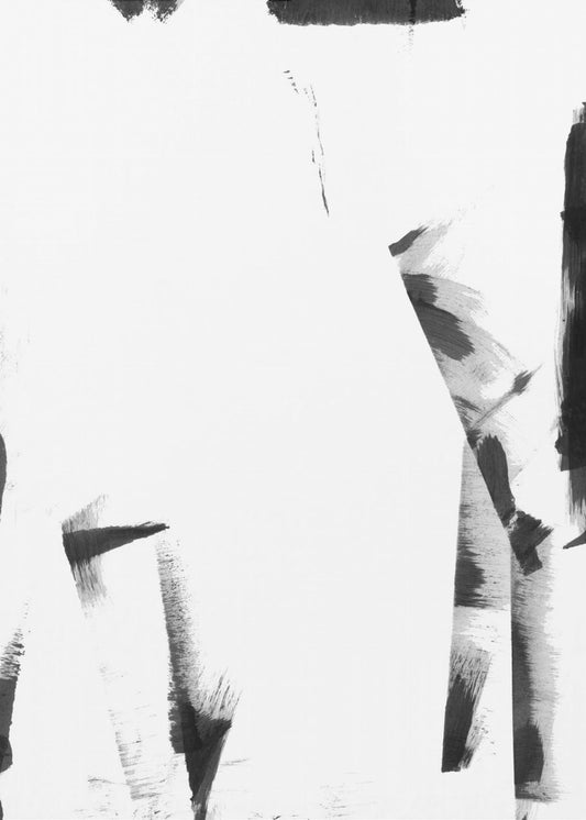 Minimalistisches Schwarz-Weiß-Abstrakt 3 | Poster