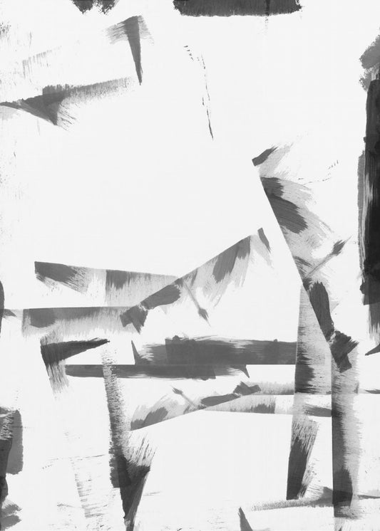 Minimal Schwarz-Weiß Abstrakt 4 | Leinwand
