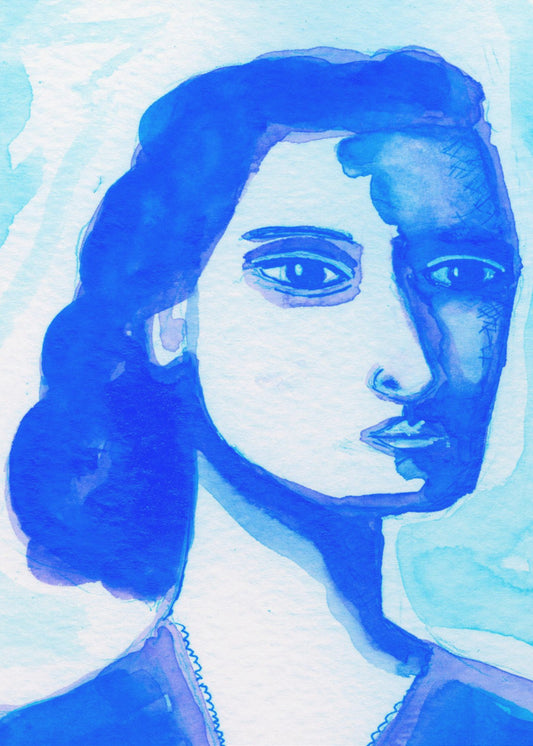 Der tiefe Denker blau | Poster