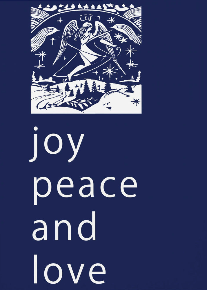 Schleifen und Kugeln: Freude, Frieden und Liebe, Weihnachten | Leinwand