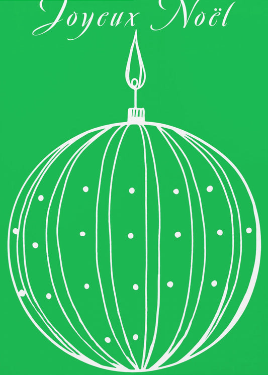 Schleifen und Kugeln: Joyeux Noël Christmas | Poster