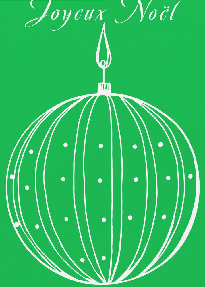 Schleifen und Kugeln: Joyeux Noël Christmas | Leinwand