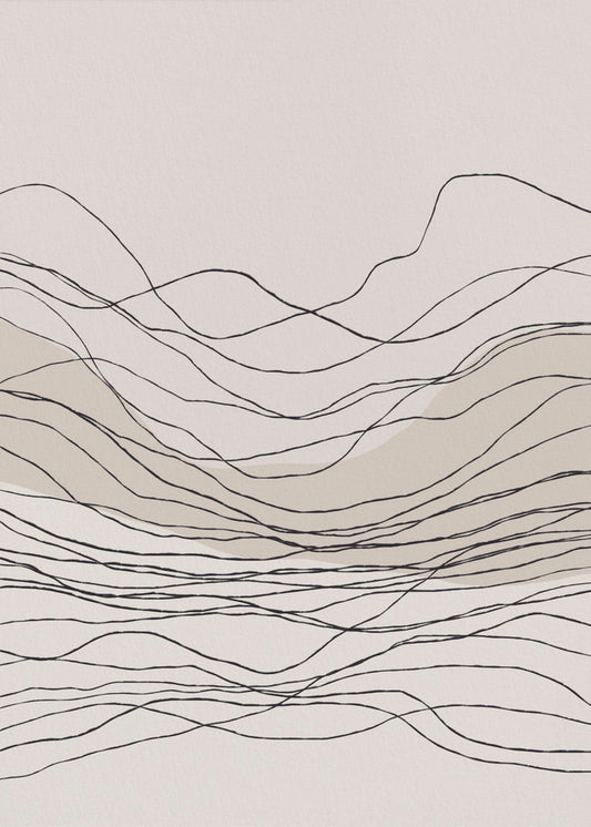 Ruhige Linienwellen | Leinwand