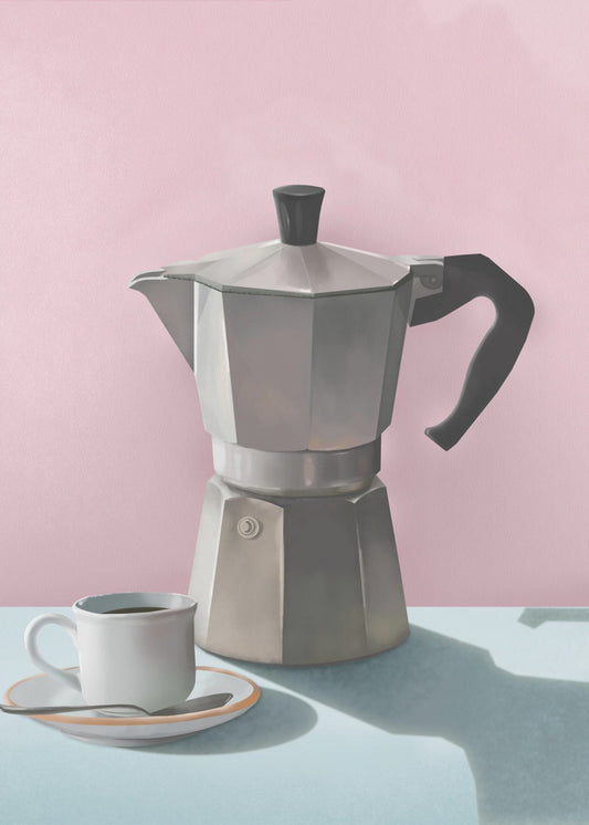 Moka Kaffeekanne | Leinwand