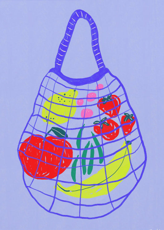 Einkaufstasche Blau | Poster