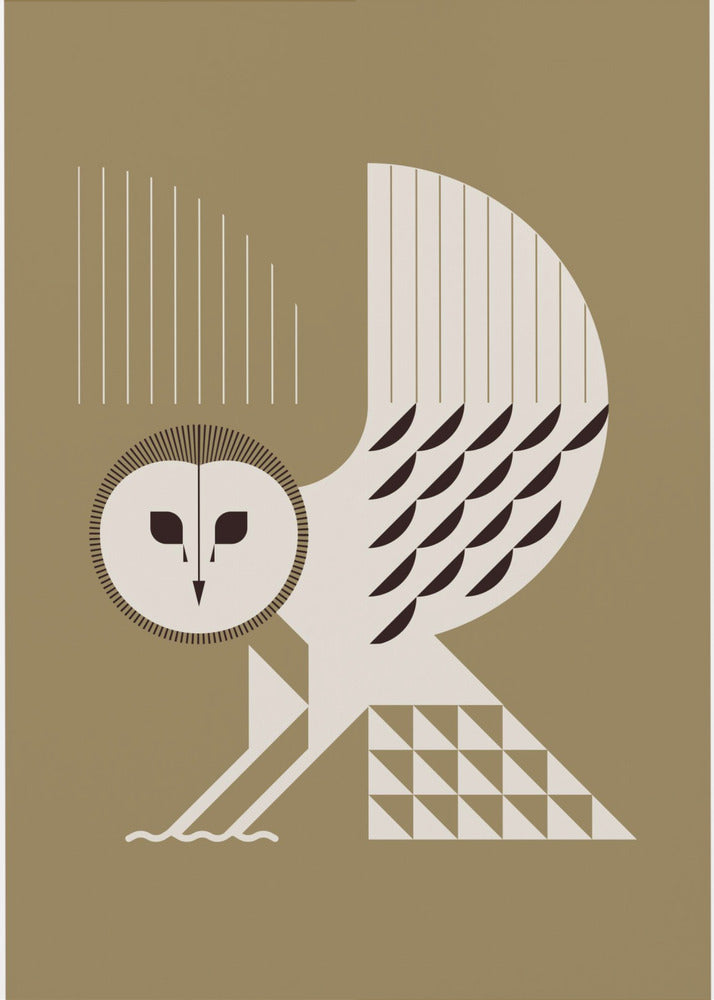 Goldene Tiere - Schleiereule (Gold) | Leinwand