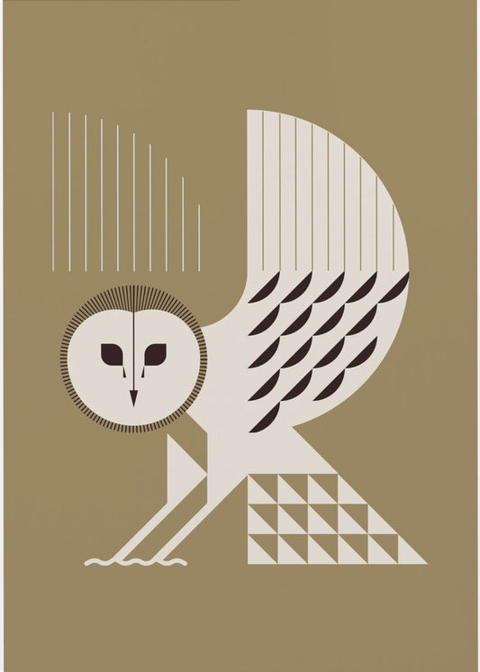 Goldene Tiere - Schleiereule (Gold) | Leinwand