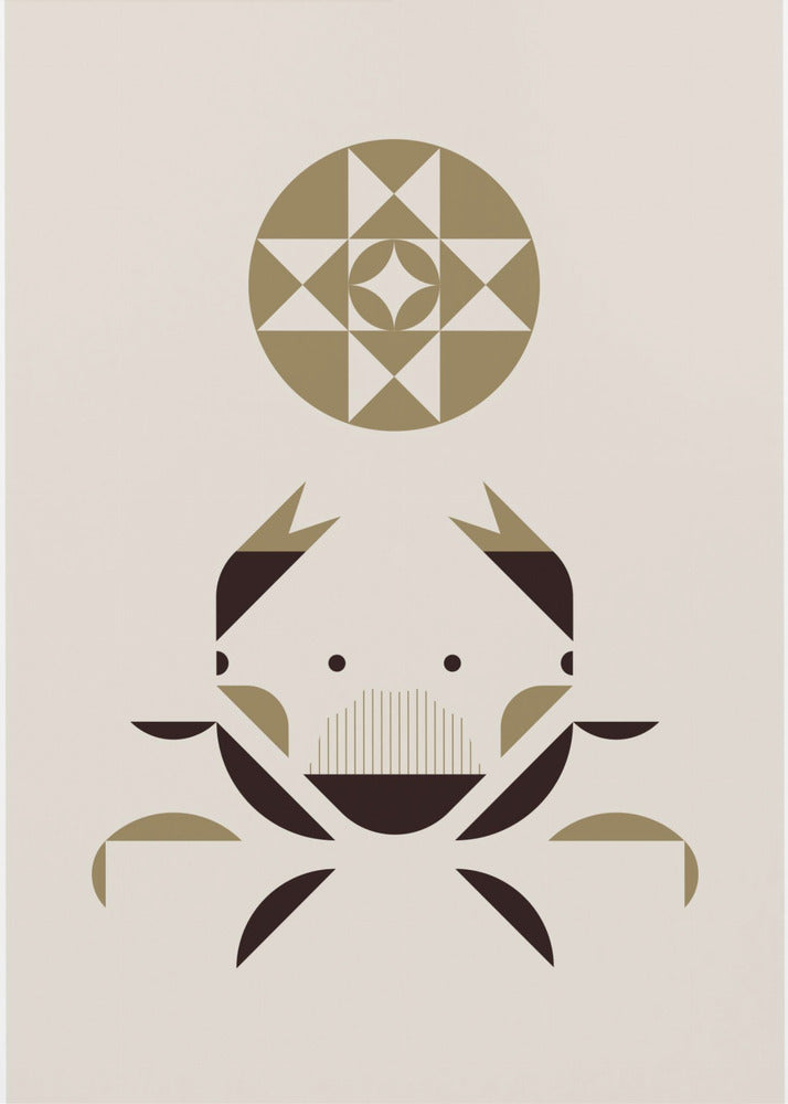 Golden Animals - Geisterkrabbe (Weiß) | Poster