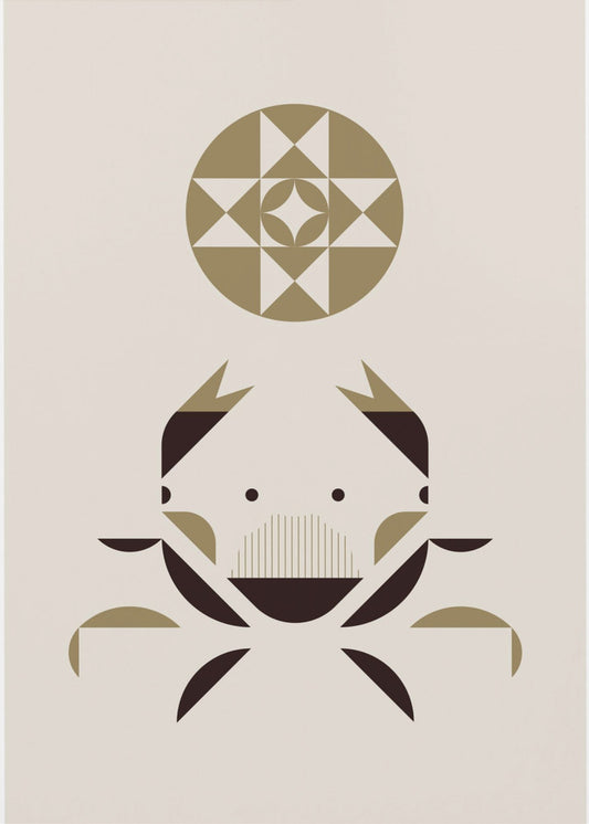 Golden Animals - Geisterkrabbe (Weiß) | Poster