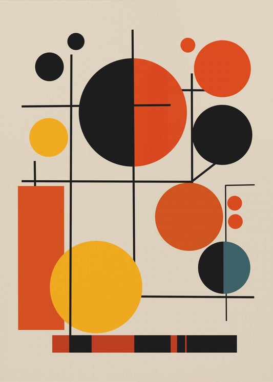 Geometrische Formen und kräftige Farben | Leinwand