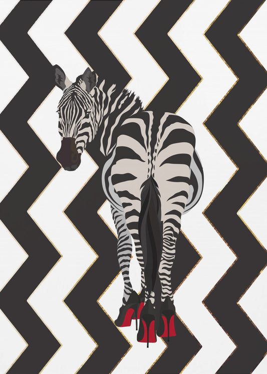 Zebra Heels Zickzack | Leinwand