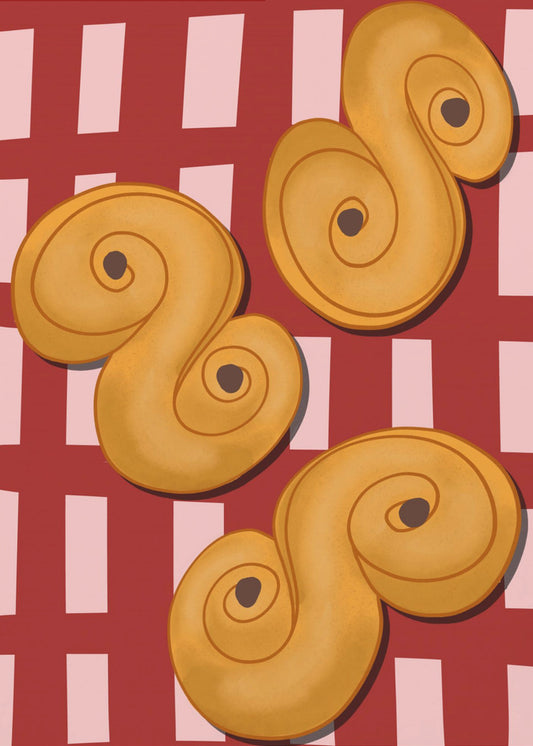 Golden Swirl Delight | Leinwand