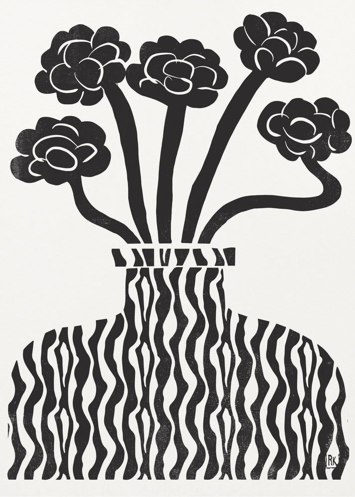 Vase und Blumen 03 | Leinwand