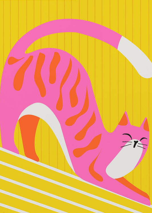 Dösende Schnurrhaare, leuchtende, entzückende Katze | Poster