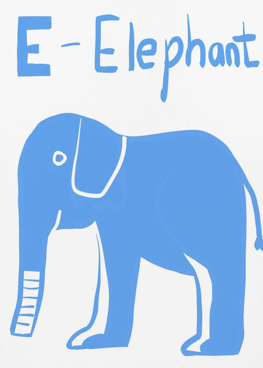 Großer blauer Elefant | Leinwand