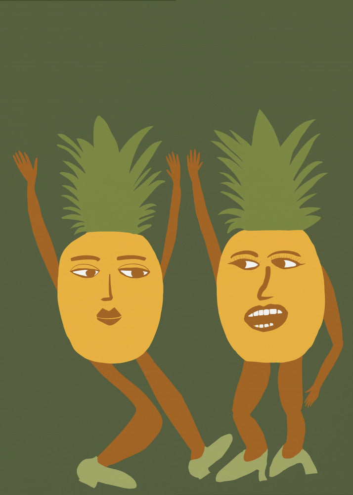 Tanzende Ananas | Leinwand
