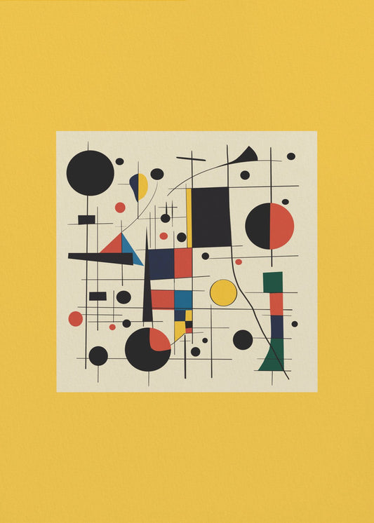 Abstrakte Geometrie und leuchtende Farben | Leinwand