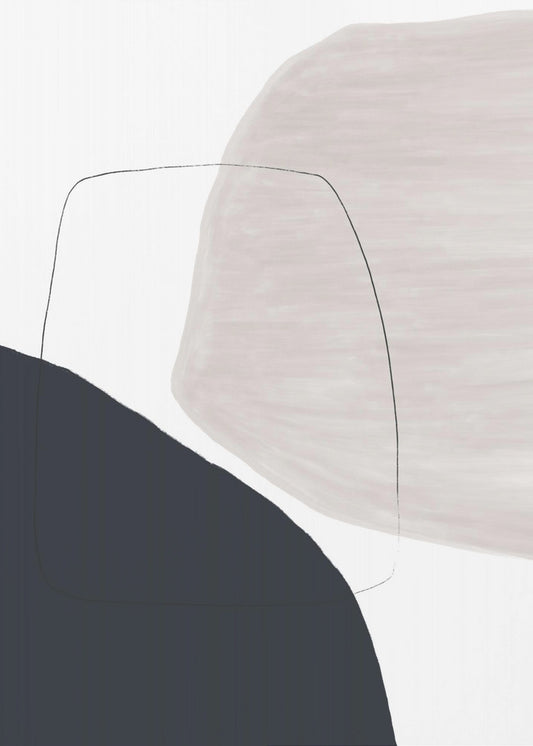 Abstraktes Kunstwerk mit sanften Beige- und Brauntönen | Leinwand