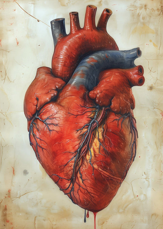 Anatomie Kunst 3 Herz | Leinwand