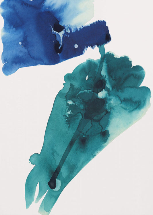 Abstrakte Aquarell-Lavierungen Formen 1 | Poster