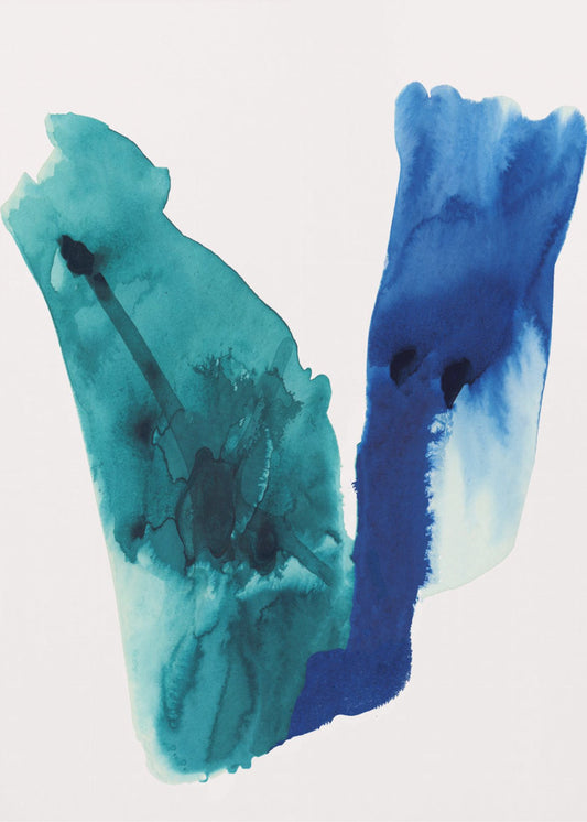 Abstrakte Aquarell-Lavierungen Formen 2 | Poster